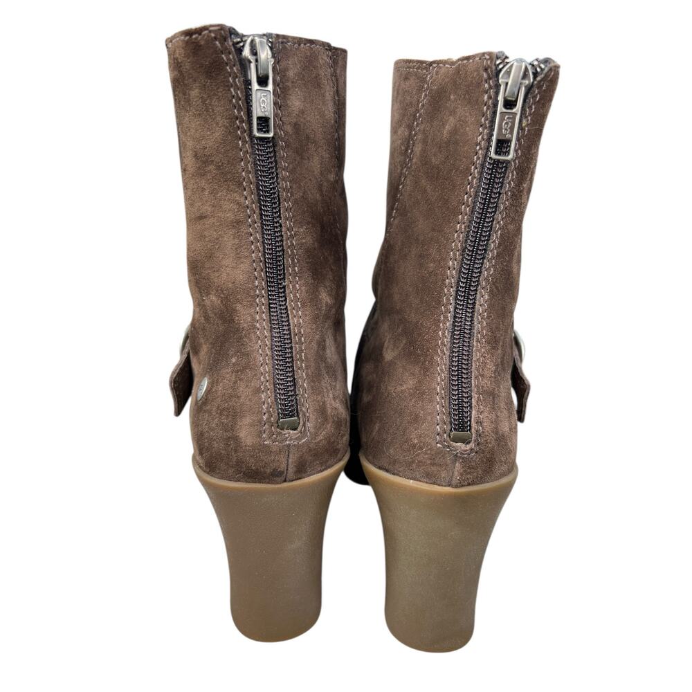 UGG Women’s Gissella Brown Suede Wedge Ankle Boot Size US 11 - Picture 8 of 11